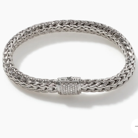 John Hardy Icon Bracelet- White Diamond & 925 Sterling Silver Bracelet - Picture 6 of 16